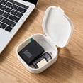 thumbnail image 2 of Portable Cable Storage Box,3.54X1.77X3.54" Mini Organizer Case, Charger Cord Holder, Small Electronic Accessory Pouch, Hard Shell Storage Container, Compact Carry Case for Earphone Charger Cable, 2 of 5