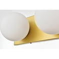 thumbnail image 3 of Living District Jaylin 3-Light Iron & Glass Bath Sconce in Brass/Frosted White, 3 of 6