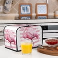 thumbnail image 5 of KLL Flamingo Print 2 Slice Toaster Dust Covers Kitchen Small Appliance Cover with 2 Pockets,Can hold Jam Spreader Knife & Toaster Tongs (11.4 x 7.9 x 7.5), 5 of 6