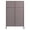 Brown, variant on PYY Rust-Proof Decorative Metal Garden Fence Panel 72" – Freestanding Privacy Screen for Patio, Lawn, Yard, Flower Beds – Modern Weather-Resistant Striped Design, Easy Snap-Together – White