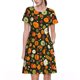 thumbnail image 1 of Disketp Harvest Pumpkins para Vestido de Manga Corta para Mujeres, Vestidos de Verano para Mujeres, Casual y Holgado para la Playa, 1 of 6