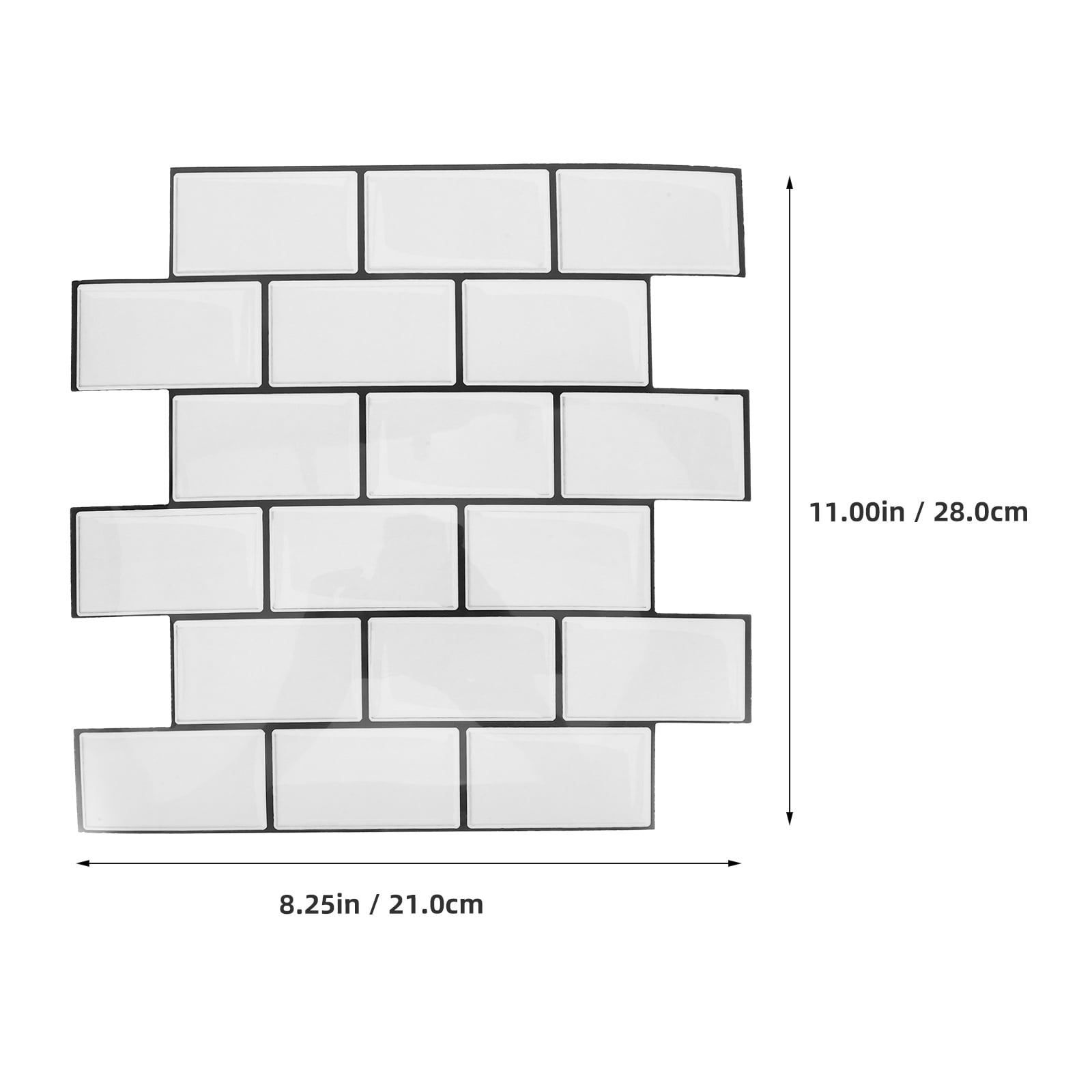 ELAYARD 6-Pack Peel & Stick Backsplash Tiles for Kitchen & Bathroom, Oil-Resistant Wall Decals, Easy to Install and