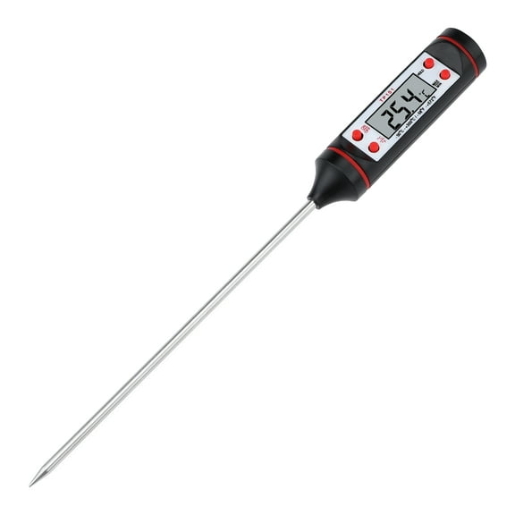Digital Meat Thermometer, Instant Read Food Thermometer, Cooking Thermometer for Cooking, Grilling BBQ Black 8.9in
