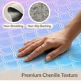 thumbnail image 6 of ODIKA 8'x10' Washable Area Rug Fish Scale Ombre Seashell Border Mermaid Gradient Refined Structured for Dining Room, Large Office, Lounge, Non-Slip Chair-Friendly Mat, 6 of 7