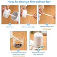 thumbnail image 3 of 40 Pack Cotton Filter Refill Sticks Wick Replacement for Portable Personal USB Powered Humidifier, 3 of 5