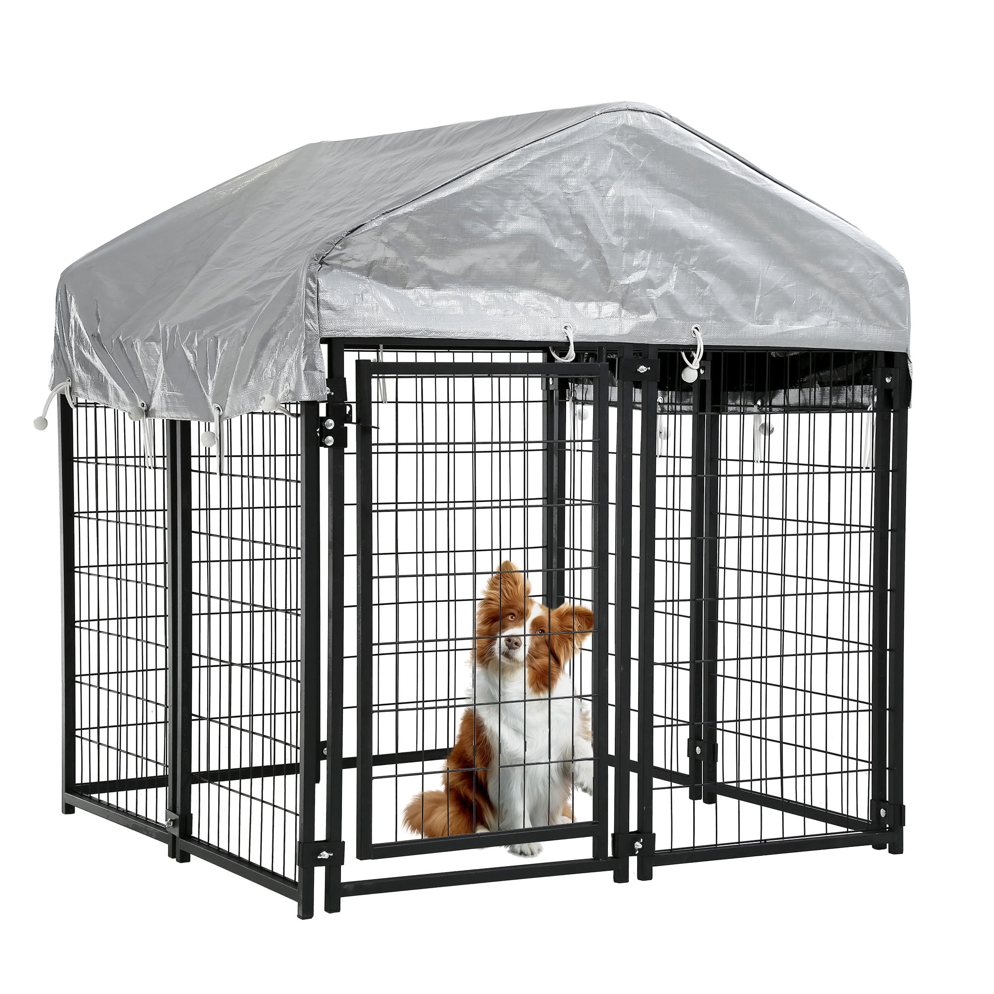 YRLLENSDAN 4 x 4 x 4.4 Ft Dog Kennel Outdoor Dog Pen Playpen House