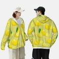 thumbnail image 6 of Kll Bright Lemons Print Men'S Women’s Upf 50+ Sun Protection Outdoor Hoodie Jacket Long Sleeve Fishing Hiking Performance Shirt- Xx-Large, 6 of 8