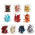 thumbnail image 4 of 12pcs Christmas Tree Decoration Hanging Pendant Home Party Xmas Plastic Electroplating Octagonal Star shaped Drop Ornaments, 4 of 5