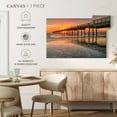 thumbnail image 5 of Elephant Stock Jacksonville Beach Pier Wall Art - Horizontal Canvas Wall Art - Living Room Wall Decor - Nautical Canvas - Beige And Orange Decor - 30" x 20", 5 of 8
