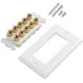 thumbnail image 6 of Cable Matters Speaker Wire Wall Plate (Speaker Wall Plate, Banana Plug Wall Plate) for 5 Speaker in White, 6 of 7