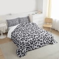 thumbnail image 3 of jejeloiu Chic Leopard Print Queen Comforter Set,Gray Cheetah Pattern Bedding Comforter Set For Men Women Reversible 3pcs, 3 of 8