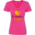 thumbnail image 3 of Inktastic St. Augustine Florida Orange in Heart Women's V-Neck T-Shirt, 3 of 5