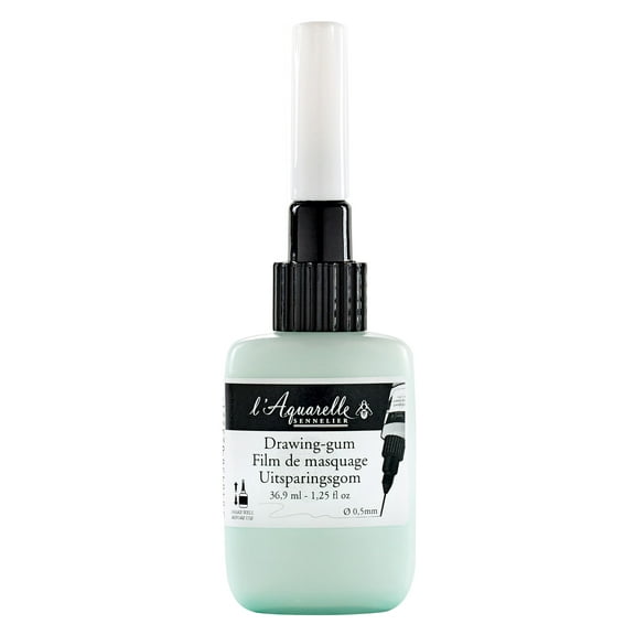 Sennelier l'Aquarelle Drawing Gum Bottle with Applicator, 1.25 oz.