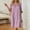 Rose Gold, variant on Naittoop Womens Nightgown Square Collar Short Sleeve Nightdress Solid Color Comfort Loose Loungewear