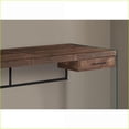 thumbnail image 2 of Desks, Modern 48" Computer Desk with Storage Drawer, Clear Tempered Glass Top | Brown | Particle Board, 2 of 5