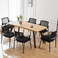 thumbnail image 6 of edx 1 Pack Mesh Back Stacking Arm Chairs, Guest Reception Chairs, Ergonomic Office Chair with Armrests, Black, 6 of 7