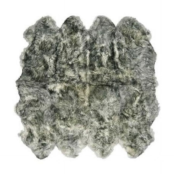 HomeRoots 316903 6 x 6 in. Sheepskin Rug Approx - Gradient Gray