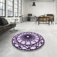 thumbnail image 4 of Ahgly Company Machine Washable Indoor Rectangle Transitional Purple Jam Purple Area Rugs, 7' x 10', 4 of 7