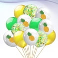 thumbnail image 2 of CIMAXIC 15pcs of One Set Creative Ballon Hawaii Style Ballons Pineapple Pattern Balloons Delicate Confetti Ballons for Party Home Festivel (Pineapple White Yellow Green Sequins Combination), 2 of 5