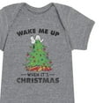 thumbnail image 3 of Peanuts - Holidays - Wake Me Up When It's Christmas - Infant Baby One Piece, 3 of 5