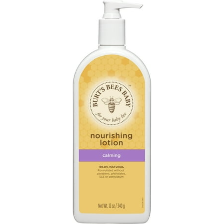 Burt's Bees Baby Nourishing Lotion, Calming Baby Lotion - 12 Ounce (Best Baby Lotion For Sensitive Skin)