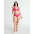 thumbnail image 2 of Time and Tru Women's and Women's Plus Ribbed Twist Front Bikini Top, Sizes XS-2X, 2 of 5