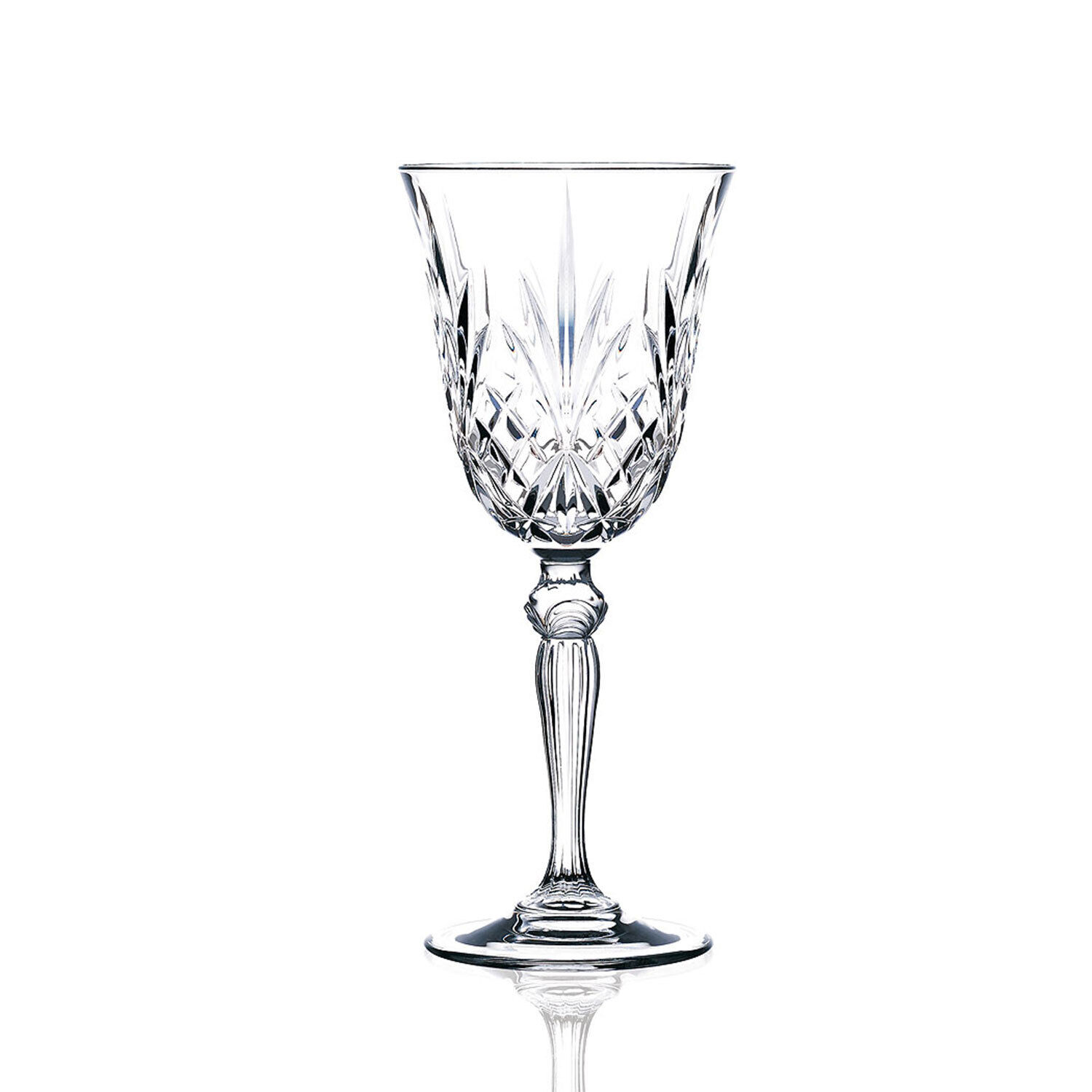 6Piece RCR Italian Crystal Wine Glass Set, Melodia Hand Blown, Premium