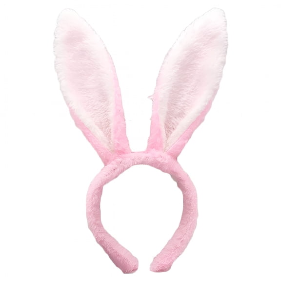 TELOLY Bunny Ear Head Band Plush Furry Headwear for Adults&Kids Ears Headband(Light Pink)
