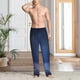 thumbnail image 2 of Balery Retro Blue Glitter Pantalones de pijama para hombre, pijama ultraligero, pantalón de descanso-Small, 2 of 6