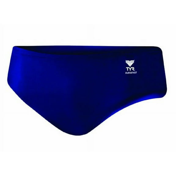 Tyr Mens Durafast Elite Solid Racer Swim Suit (Navy, 36)