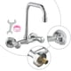 thumbnail image 4 of High Pressure Brass Kitchen Sink Faucet Mixer Degree Swivel Double Hole Cold And Hot Water Basin Faucet Kitchen Tools, 4 of 11