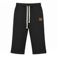 thumbnail image 5 of Enridrech Mens Jogger Capris Pants Plain Drawstring Elastic Waist 3/4 Length Pant Straight Leg Summer Casual Capri Shorts, 5 of 6