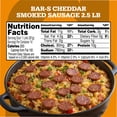 thumbnail image 4 of Bar‑S Cheddar Cheese Smoked Sausage, 14-Count, 2.5 lb Family Pack, 4 of 7