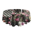 thumbnail image 5 of Pioneer Flower Floral Print Pattern Round Tablecloth 60"x60",Wrinkle Wipeable Table Cloth for Kitchen Dining Room Picnic Patio Party, 5 of 6