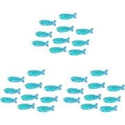 ABPETE Mini Sharks,Shatter-Resistant Mini Shark Set - 30Pcs Ocean Animal Cake Toppers for Baking & Aquarium Decor,Realistic Resin Fish Tank Ornaments