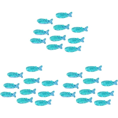 ABPETE Mini Sharks,Shatter-Resistant Mini Shark Set - 30Pcs Ocean Animal Cake Toppers for Baking & Aquarium Decor,Realistic Resin Fish Tank Ornaments
