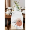 thumbnail image 2 of Table Runner Dresser Scarf 14 x 72 Inch Floral Line Minimalist Flower Modern Table Runners Non-Slip Heat Resistant Kitchen Dining Table Decor for Indoor Outdoor Home Party Decoration, 2 of 7