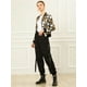 thumbnail image 3 of Dde San Patricio ChaqueDe Bombardero Floral LigeCon CremalleY Cuello Alto PaMujer Negro M, 3 of 6