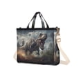 thumbnail image 2 of Dinosaur Fire Trees Clouds Corduroy Tote Bag Handbag Large Messenger Bag Shoulder Crossbody Zipper Bag Purse, 2 of 8