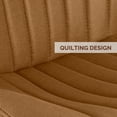 thumbnail image 6 of Hawsaiy Upholstered Dining Chairs Set of 6, Modern Kitchen Chairs with Backrest and Metal Legs, 19" Seat Height,Brown, 6 of 9
