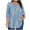 Light Blue-3, variant on successthop Boho Blouses for Women Plus Size 3/4 Sleeve Tunic Top Crewneck Curved Hem Shirt Print Tee Shirts Loungewear