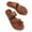 Brown, variant on Itsun Women's Slide Sandals Casual Flat Sandals Retro Beach Style Sandals and Slippers Large Size Women's Shoes Coffee US Size 7.5