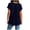 (New3)Navy, variant on Casual Shirts for Women Henley Neck Button Placket Dolman Plain Basic Tops Soft Short Sleeve Relaxed Shirts for Daily Jogging