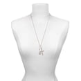 thumbnail image 3 of Delight Jewelry Silvertone Banjo Be Strong and Courageous Engraved Cross Zoey Necklace, 28", 3 of 4