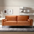 thumbnail image 2 of Dune Mid Century Modern Velvet Living Room Couch in Burnt Orange, 2 of 6