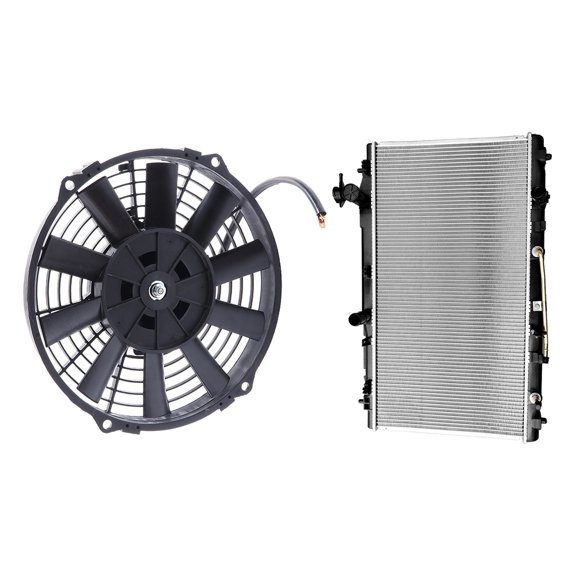 CCIYU 1Pc Radiator Cooling Fan and 1Pc Radiator Component Replacement Applicable for 2005-2013 for Toyota Avalon 2007-2011 for Toyota Camry