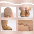 thumbnail image 3 of Zapatos Jazz Shoes Prcfurdcge sin cordones de piel sintética para mujeres y hombres, color marrón, 3 of 6