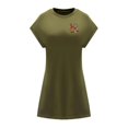 thumbnail image 1 of Vestido corto de verano para mujer, ropa suave, vestido con cuello redondo, minivestido de manga corta XL, 1 of 7