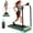 Green, variant on Foldable Treadmill with Handle Bar & Incline, 2 in 1 Upgrade Portable Under Desk Walking Pad and Vibration Pad with Remote Control for Home Office Small Spaces
