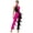 Hot Pink, variant on Women's Jazz Latin Dance Jumpsuit Swing Tassel Sleeveless Sequin Patchwork Rompers White XXL